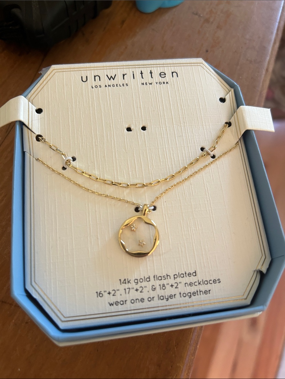 Unwritten Gold Layered Pendant Necklace - Gold